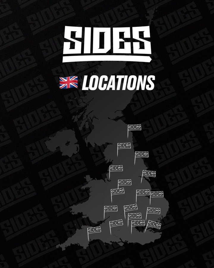 Sides location in UK